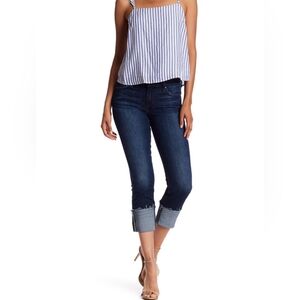 Joe's Cuff Crop Slim Straight Jeans in Brussels, Low Rise, Women's Size 28, EUC!